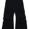 Pants>DIESEL Twill cargo pants black