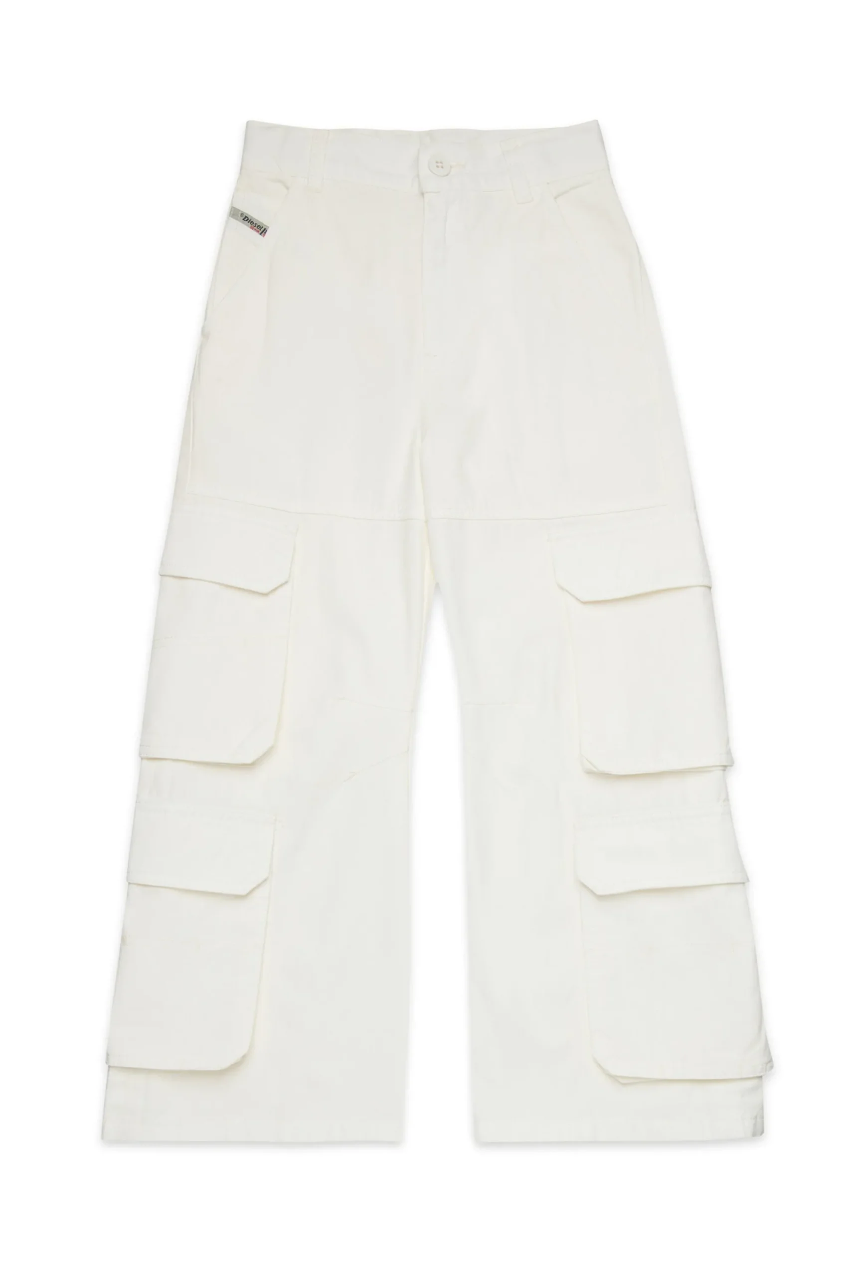 Pants>DIESEL Twill cargo pants off white