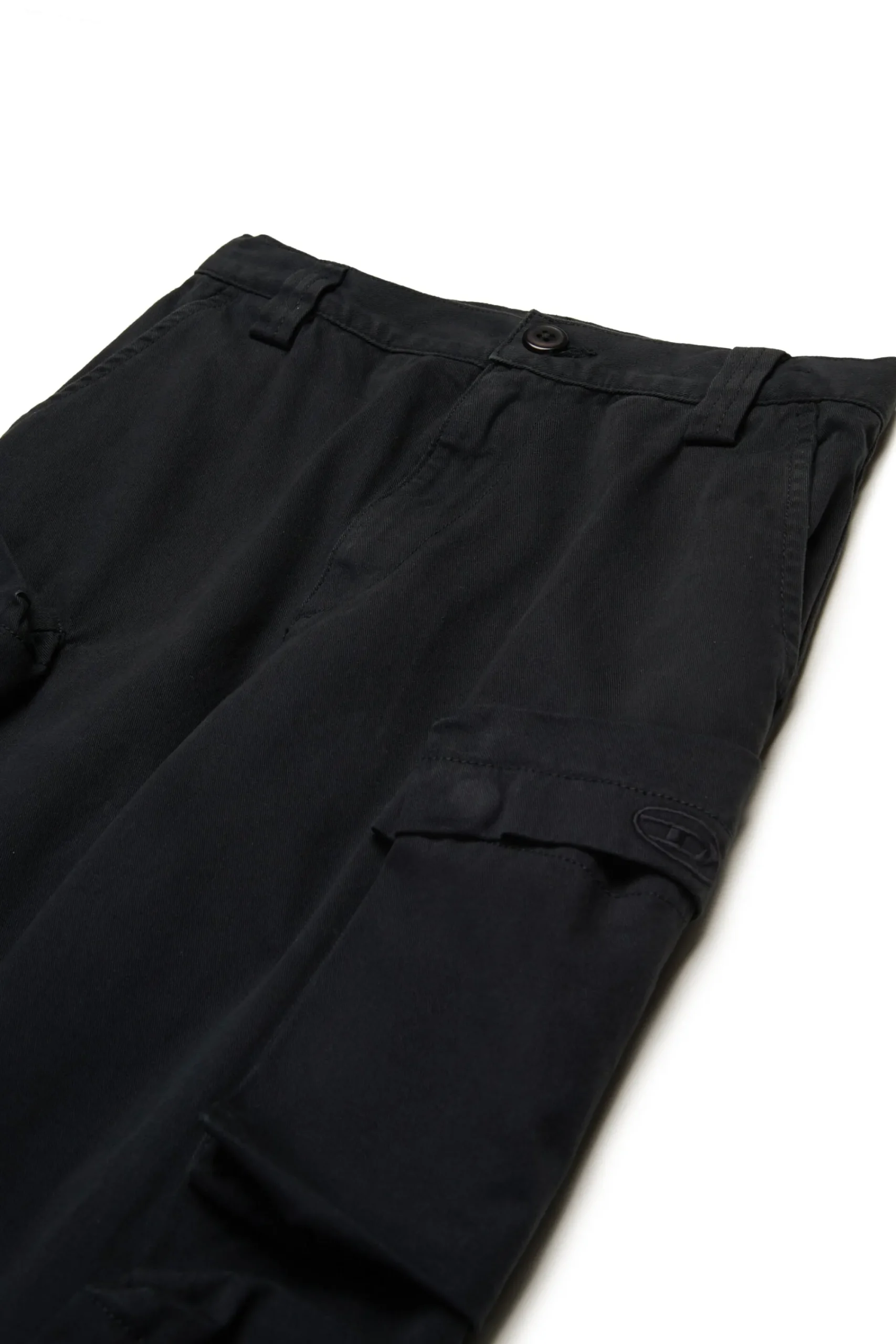 Pants>DIESEL Twill cargo pants black