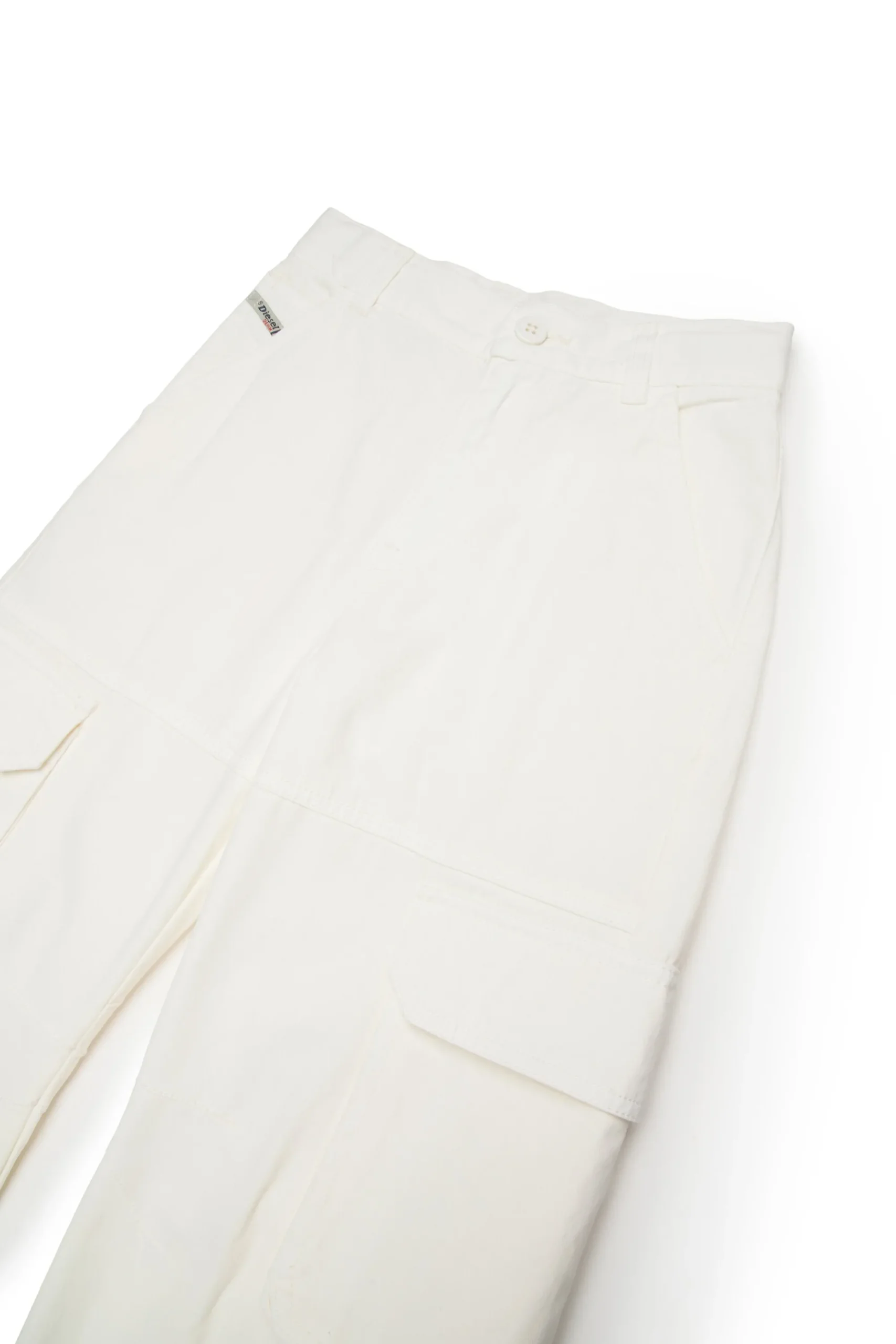 Pants>DIESEL Twill cargo pants off white