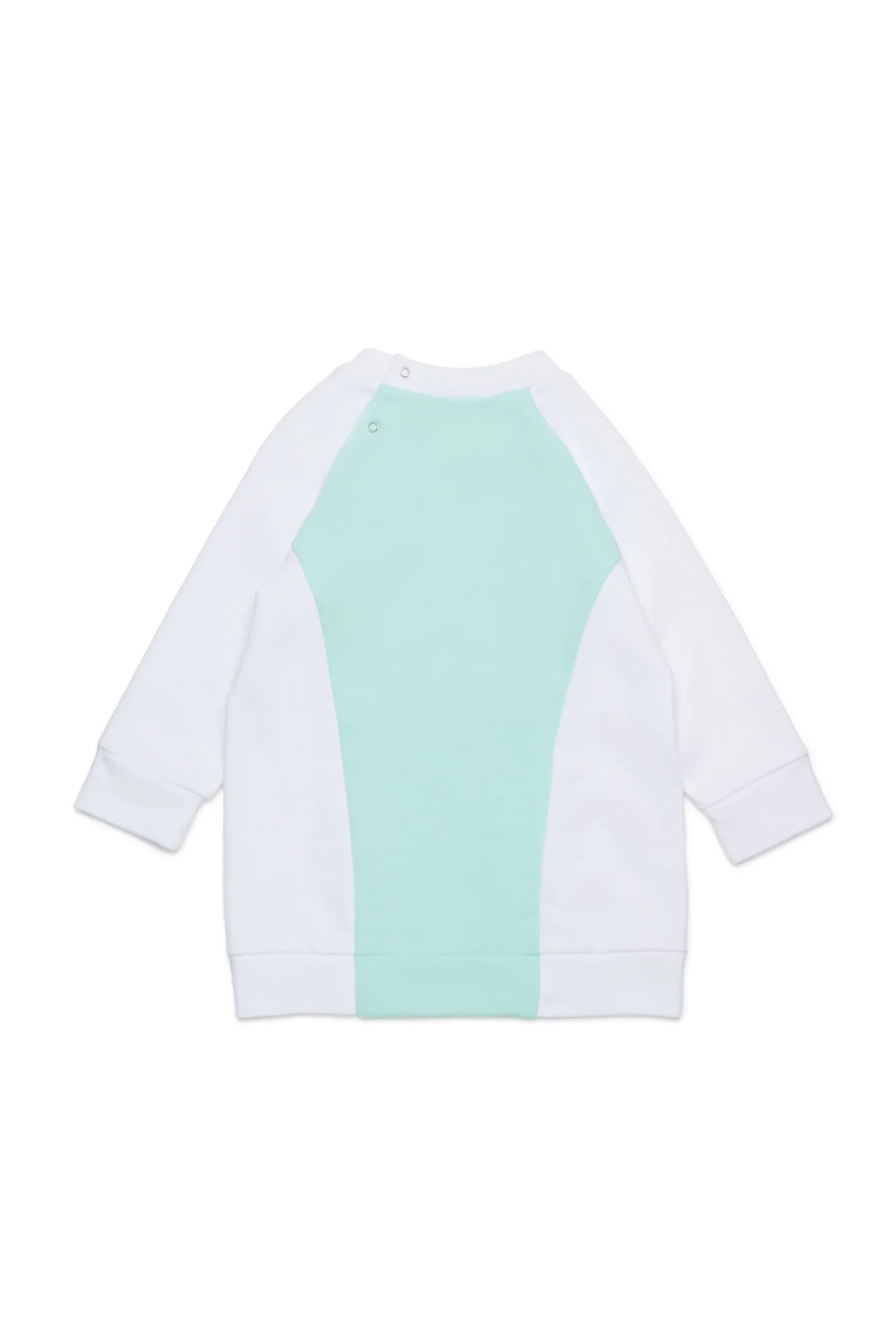 Dresses | Activewear>MARNI Two-tone fleece dress branded with logo placid blue