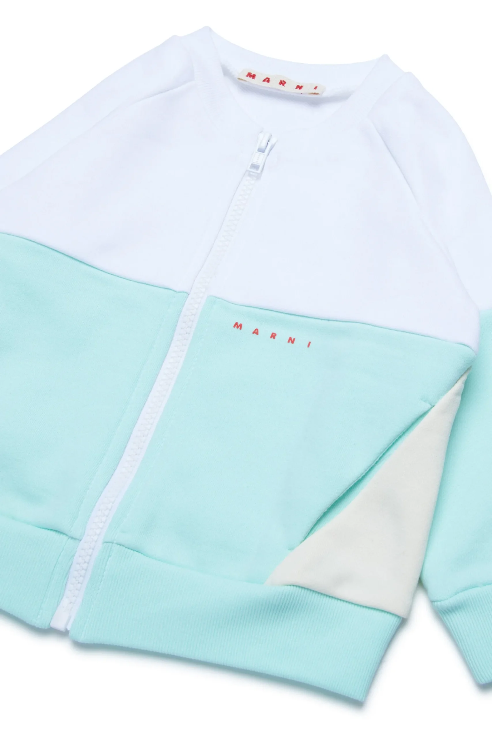 Sweatshirts | Activewear>MARNI Two-tone full-zip sweatshirt white
