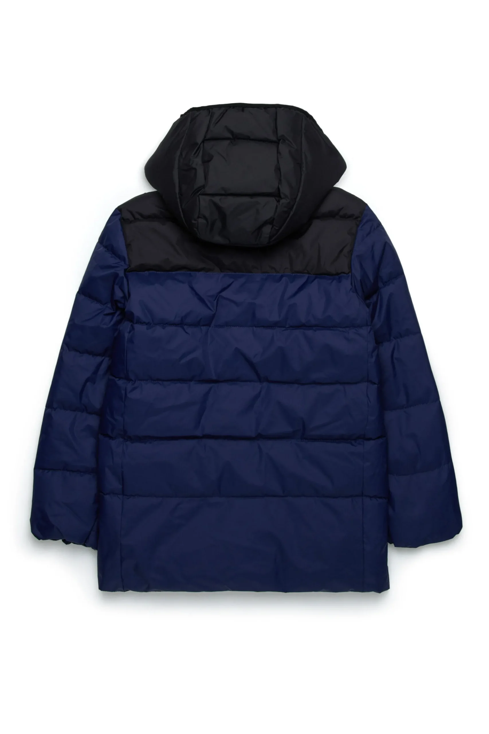 Jackets And Padded Jackets | Jackets And Padded Jackets>DIESEL Two-tone padded jacket with logo blue peacoat