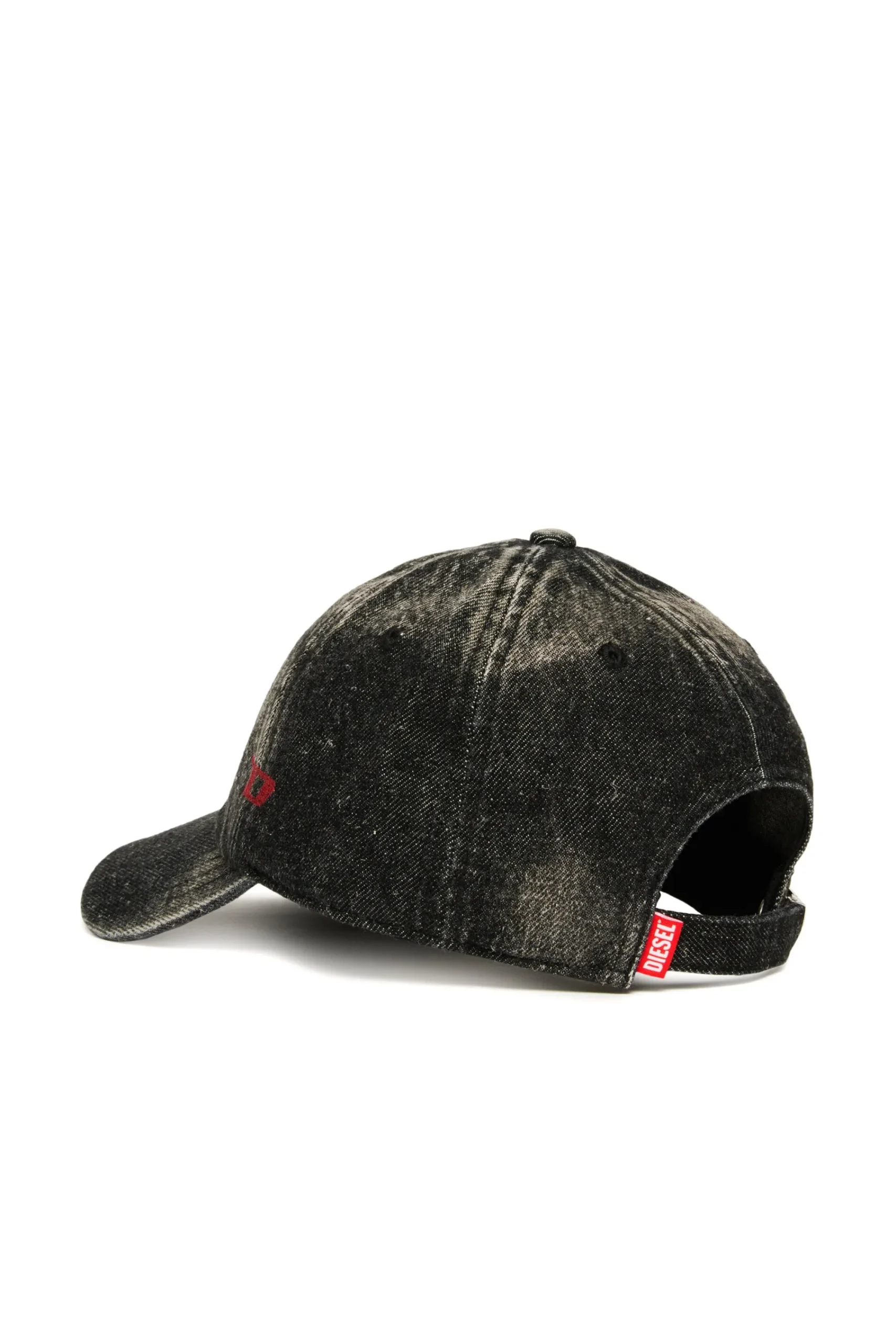 Hats And Caps | Denim-Mania>DIESEL Used-effect black denim baseball cap Denim Black