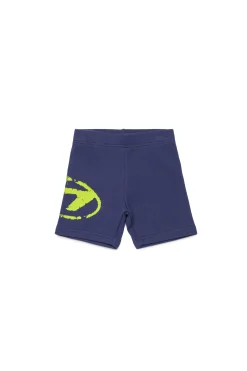 Oval D By Diesel | Oval D By Diesel>DIESEL Used-effect Oval D logo fleece shorts blue peacoat