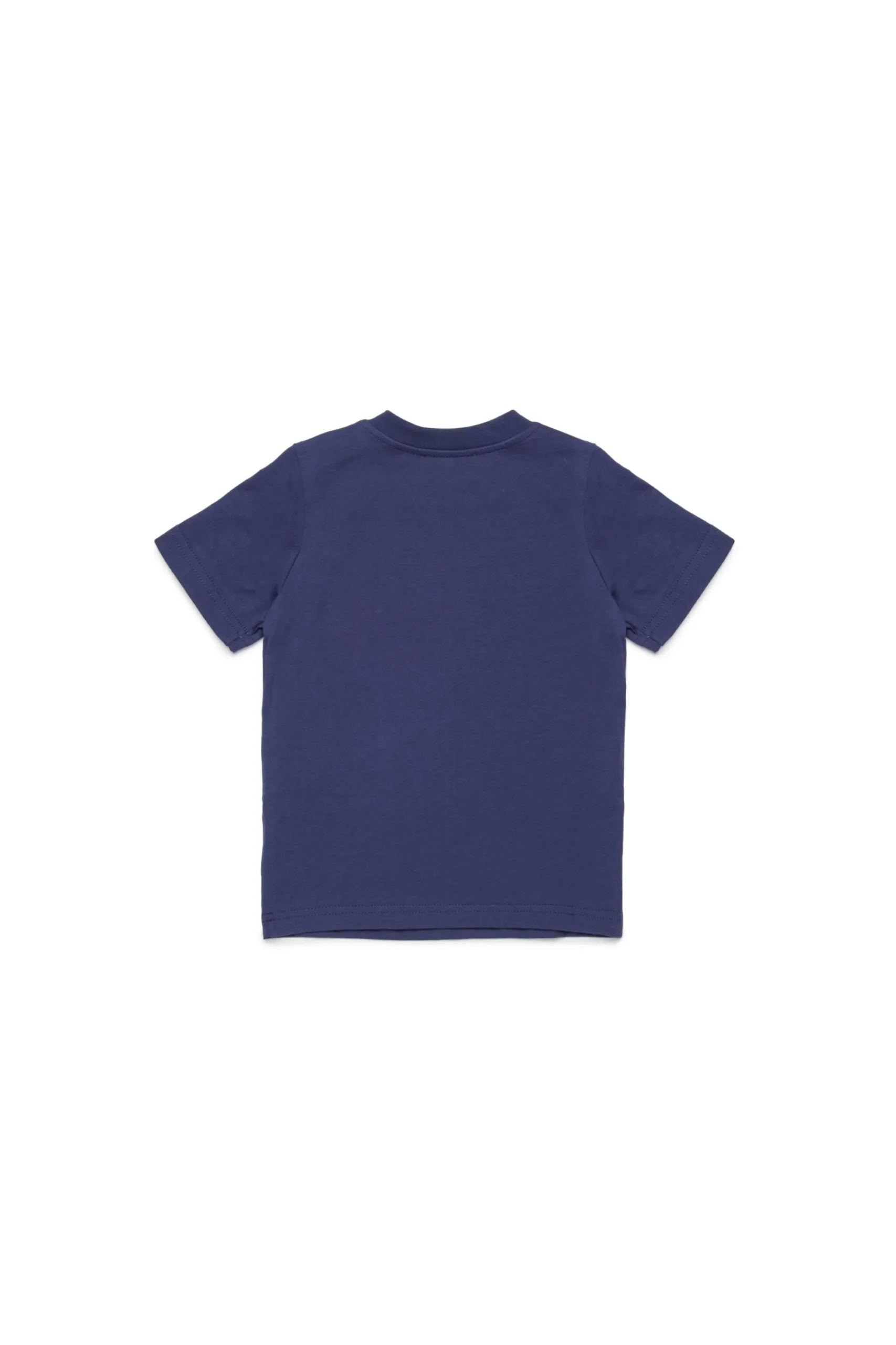 T-Shirts | Oval D By Diesel>DIESEL Used-effect Oval D logo T-shirt blue peacoat