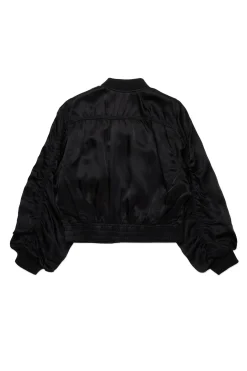 Jackets And Padded Jackets>DIESEL Utility-style satin bomber jacket black