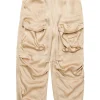 Pants>DIESEL Utility-style satin cargo pants beige