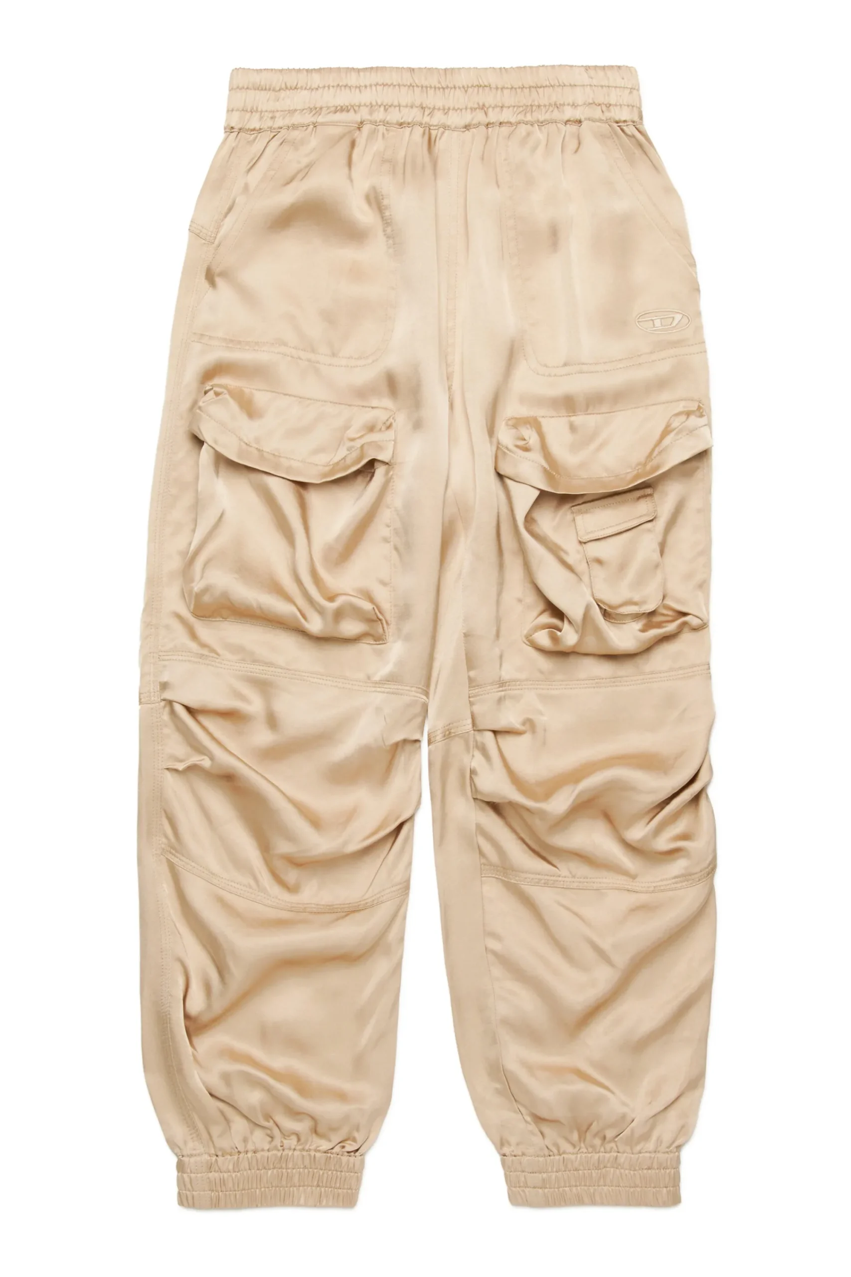 Pants>DIESEL Utility-style satin cargo pants beige