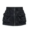 Skirts>DIESEL Utility-style satin skirt black