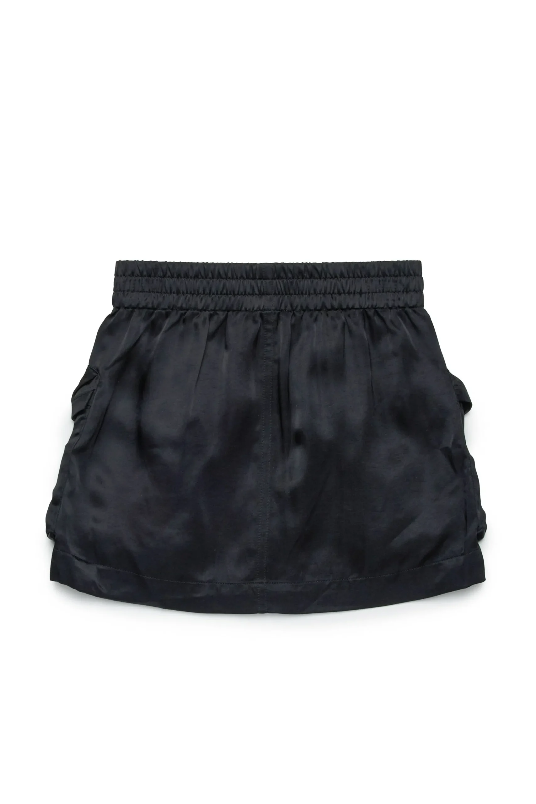 Skirts>DIESEL Utility-style satin skirt black