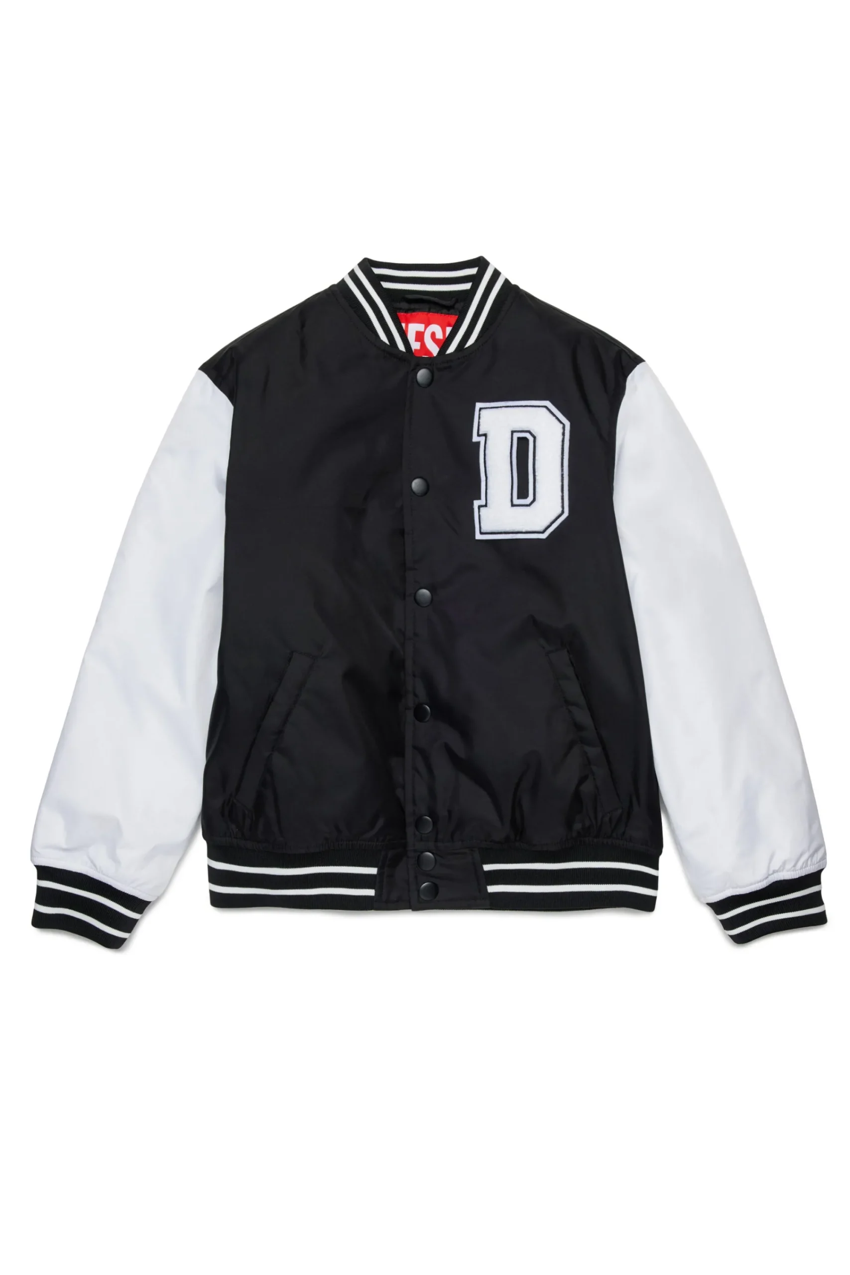 Jackets And Padded Jackets | Jackets And Padded Jackets>DIESEL Varsity jacket with buttons and logo black
