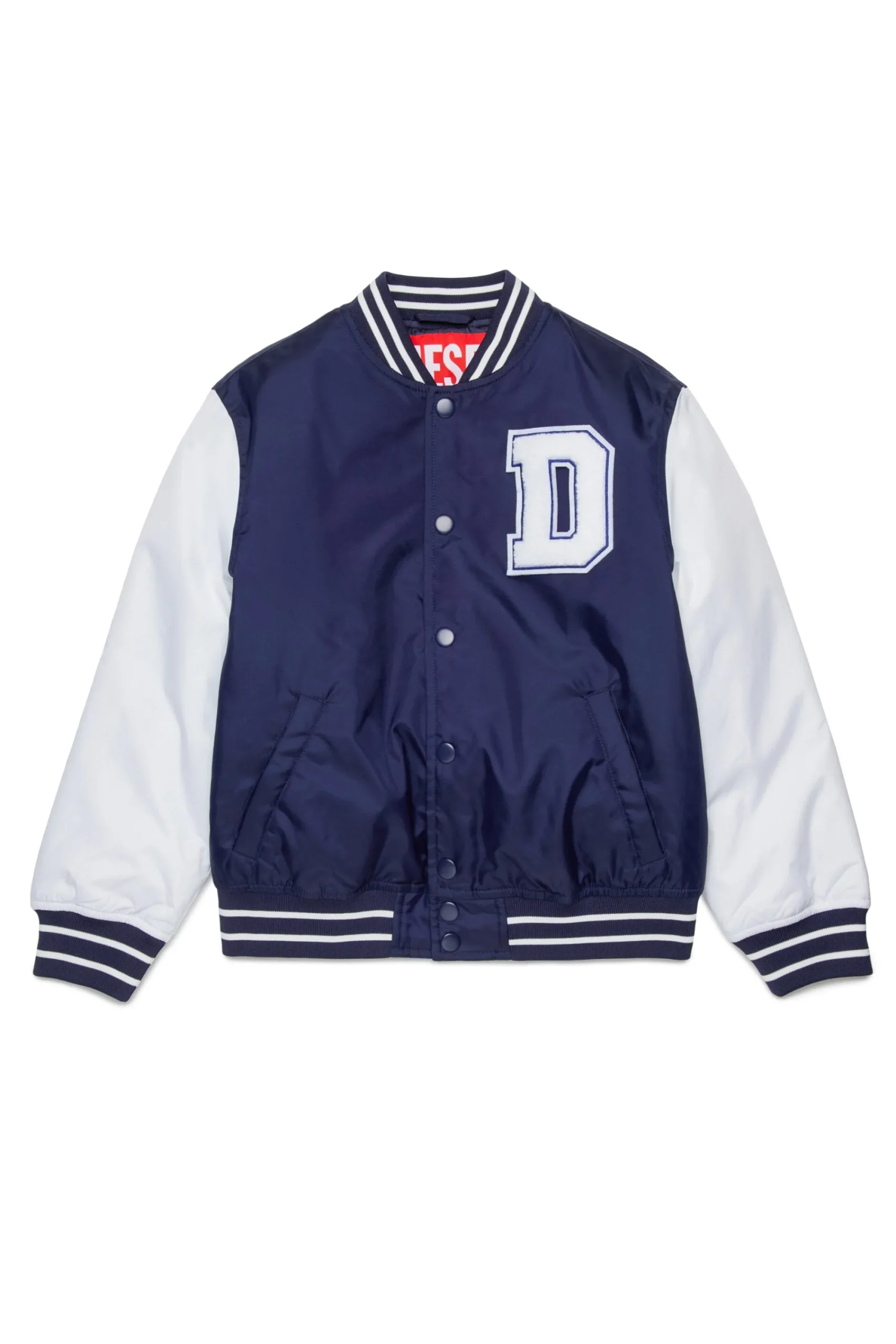 Jackets And Padded Jackets | Jackets And Padded Jackets>DIESEL Varsity jacket with buttons and logo blue peacoat