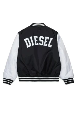 Jackets And Padded Jackets | Jackets And Padded Jackets>DIESEL Varsity jacket with buttons and logo black