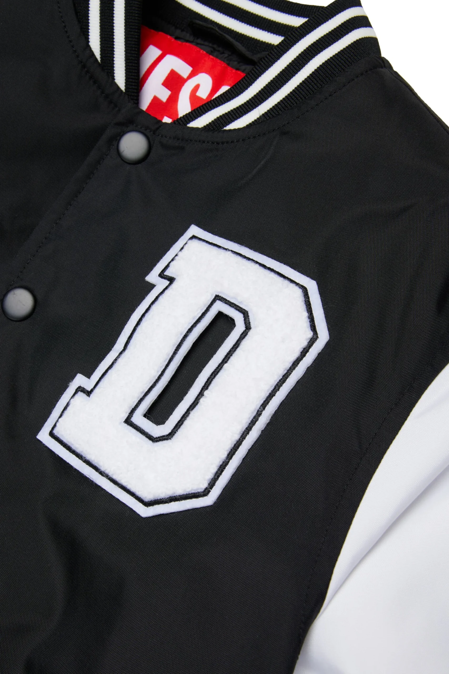Jackets And Padded Jackets | Jackets And Padded Jackets>DIESEL Varsity jacket with buttons and logo black