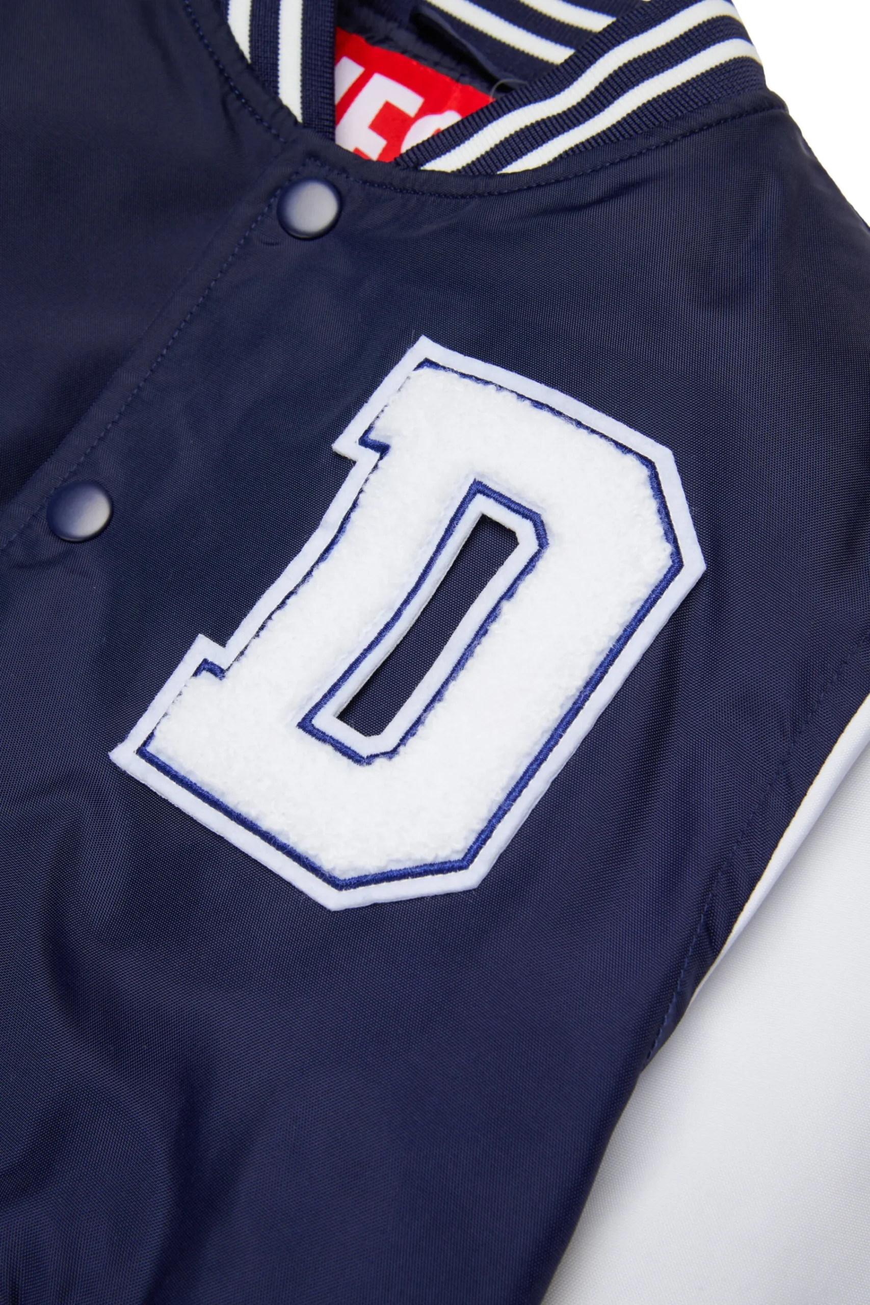 Jackets And Padded Jackets | Jackets And Padded Jackets>DIESEL Varsity jacket with buttons and logo blue peacoat