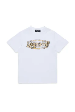 T-Shirts | Logomania>DSQUARED2 Vintage branded T-shirt white