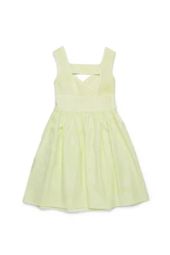 Dresses>MAX&Co. Watercolour effect poplin wallet dress cream yellow