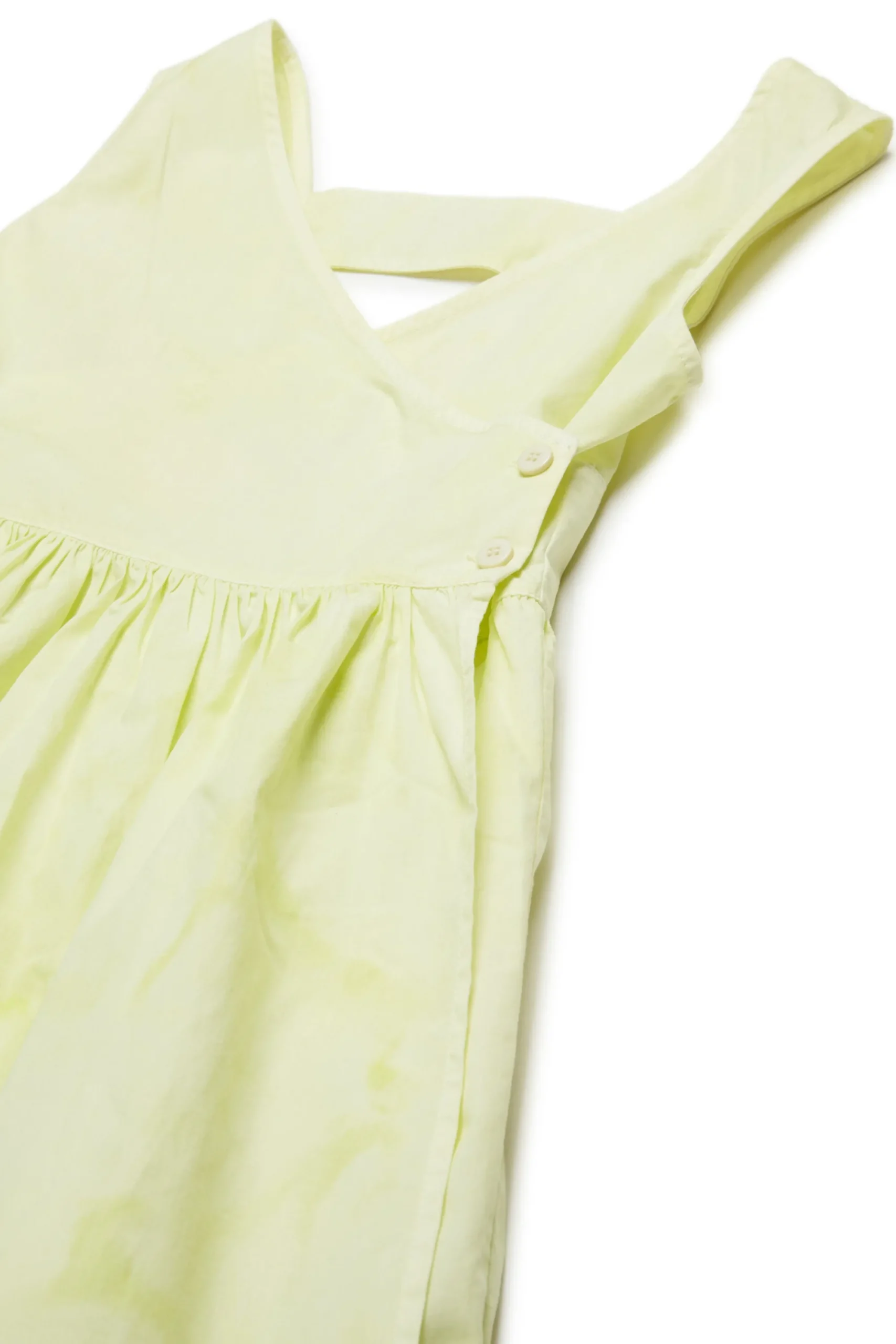 Dresses>MAX&Co. Watercolour effect poplin wallet dress cream yellow