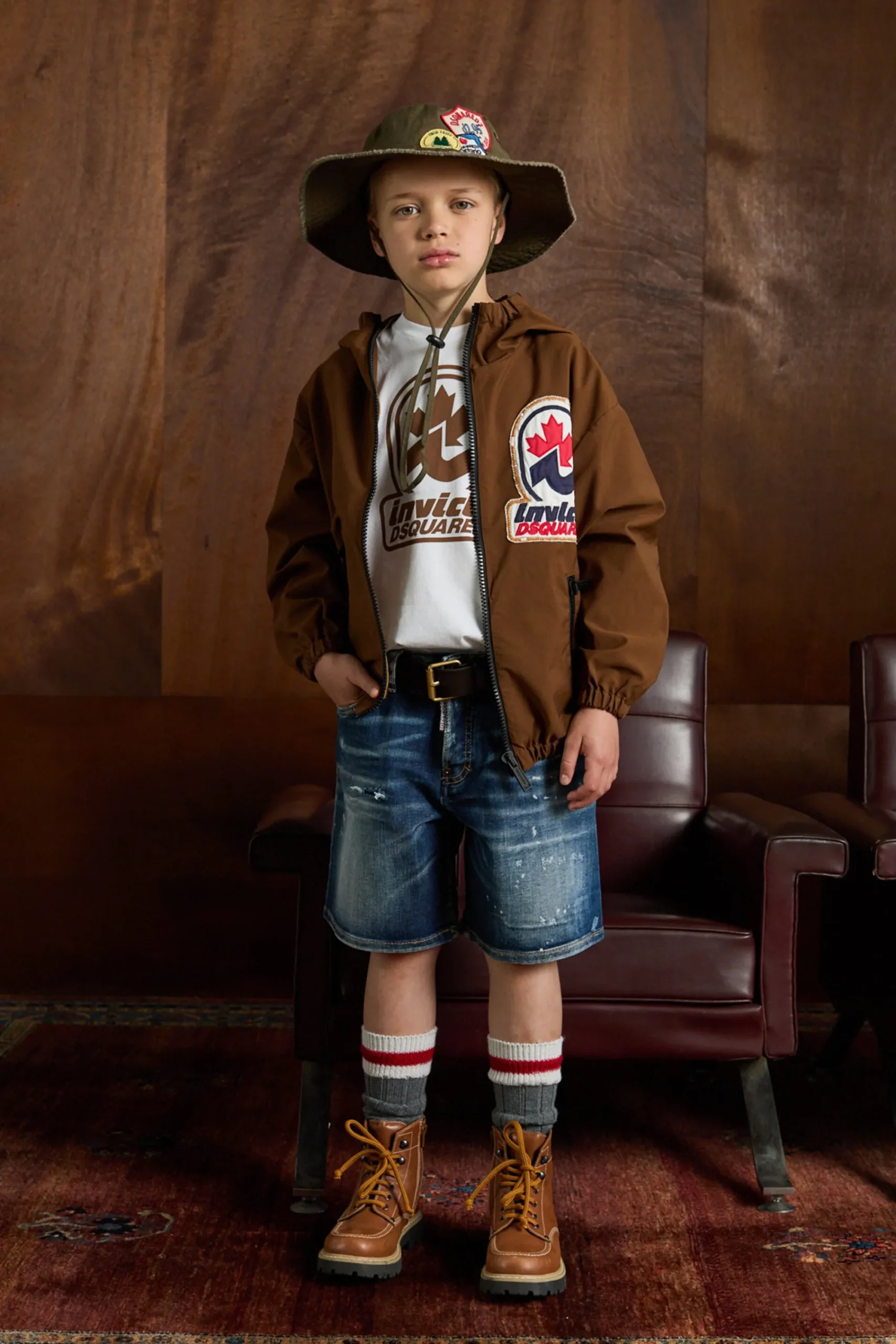 Jackets And Padded Jackets | Jackets And Padded Jackets>DSQUARED2 Windbreaker jacket Invicta x dachshund brown