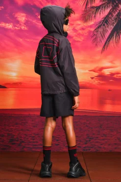 Oval D By Diesel | Oval D By Diesel>DIESEL Windbreaker jacket with maxi Oval D logo black