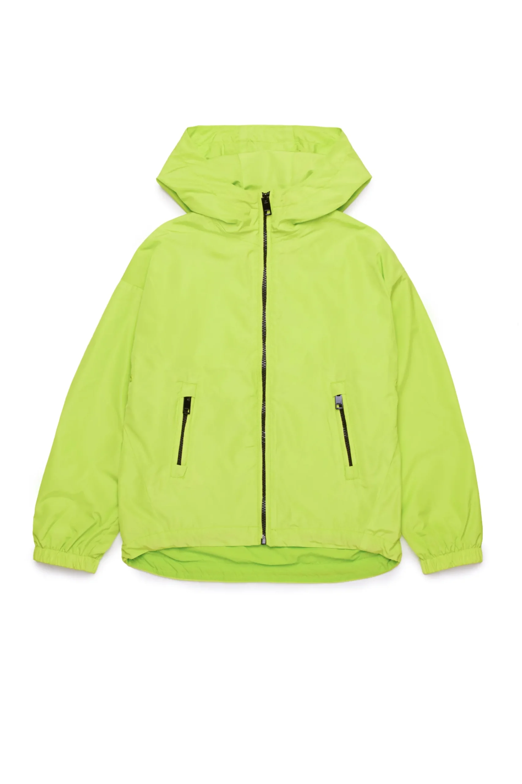 Oval D By Diesel | Oval D By Diesel>DIESEL Windbreaker jacket with maxi Oval D logo slime green