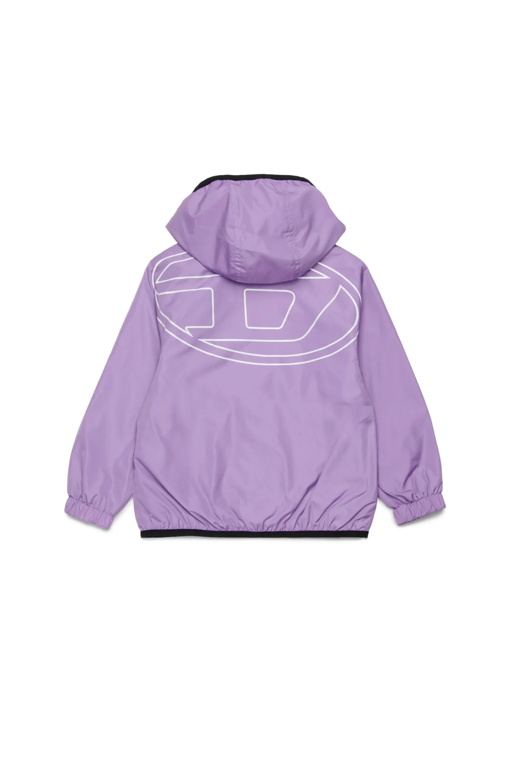 Jackets And Padded Jackets | Oval D By Diesel>DIESEL Windbreaker jacket with maxi Oval D logo lavender