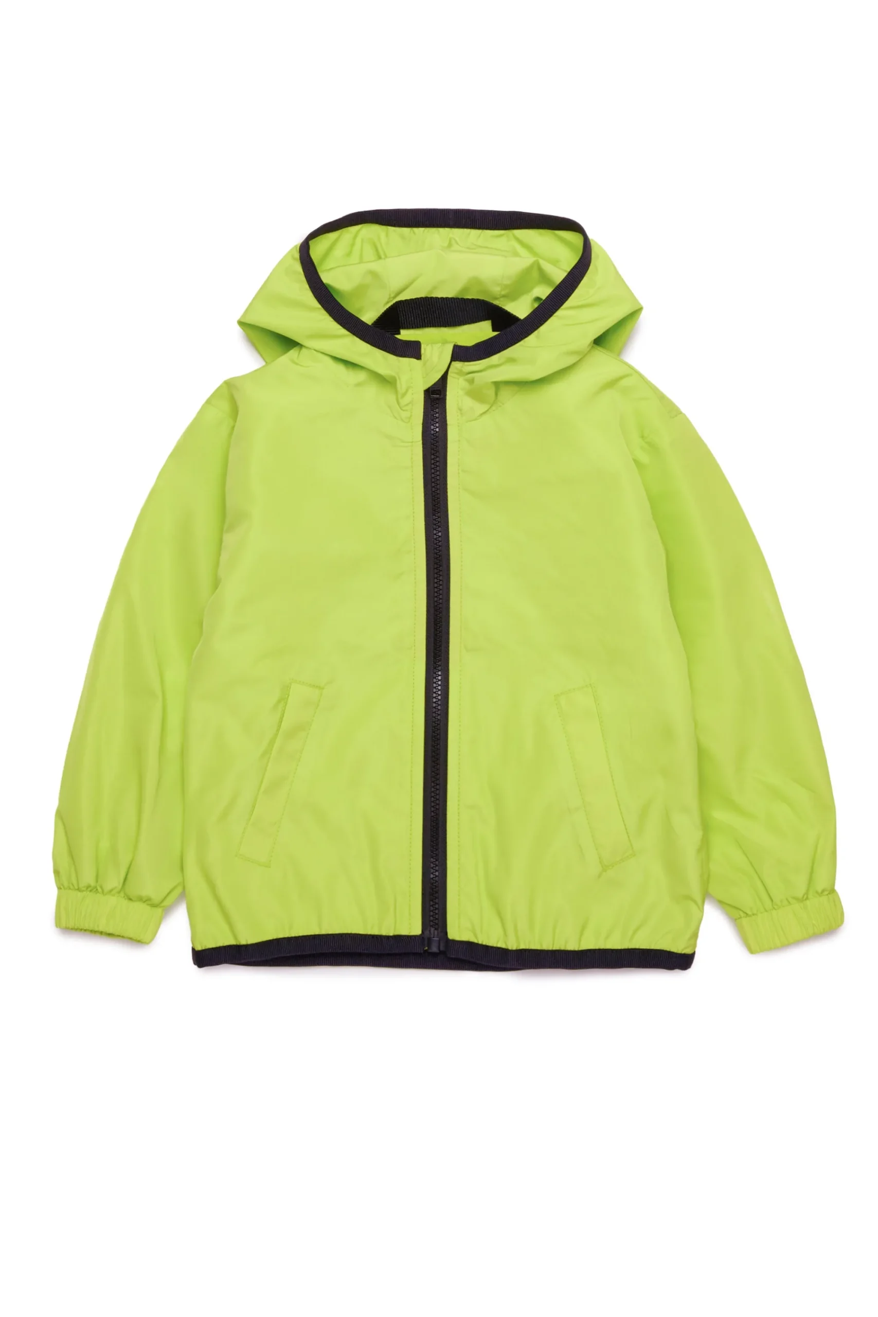 Jackets And Padded Jackets | Oval D By Diesel>DIESEL Windbreaker jacket with maxi Oval D logo slime green