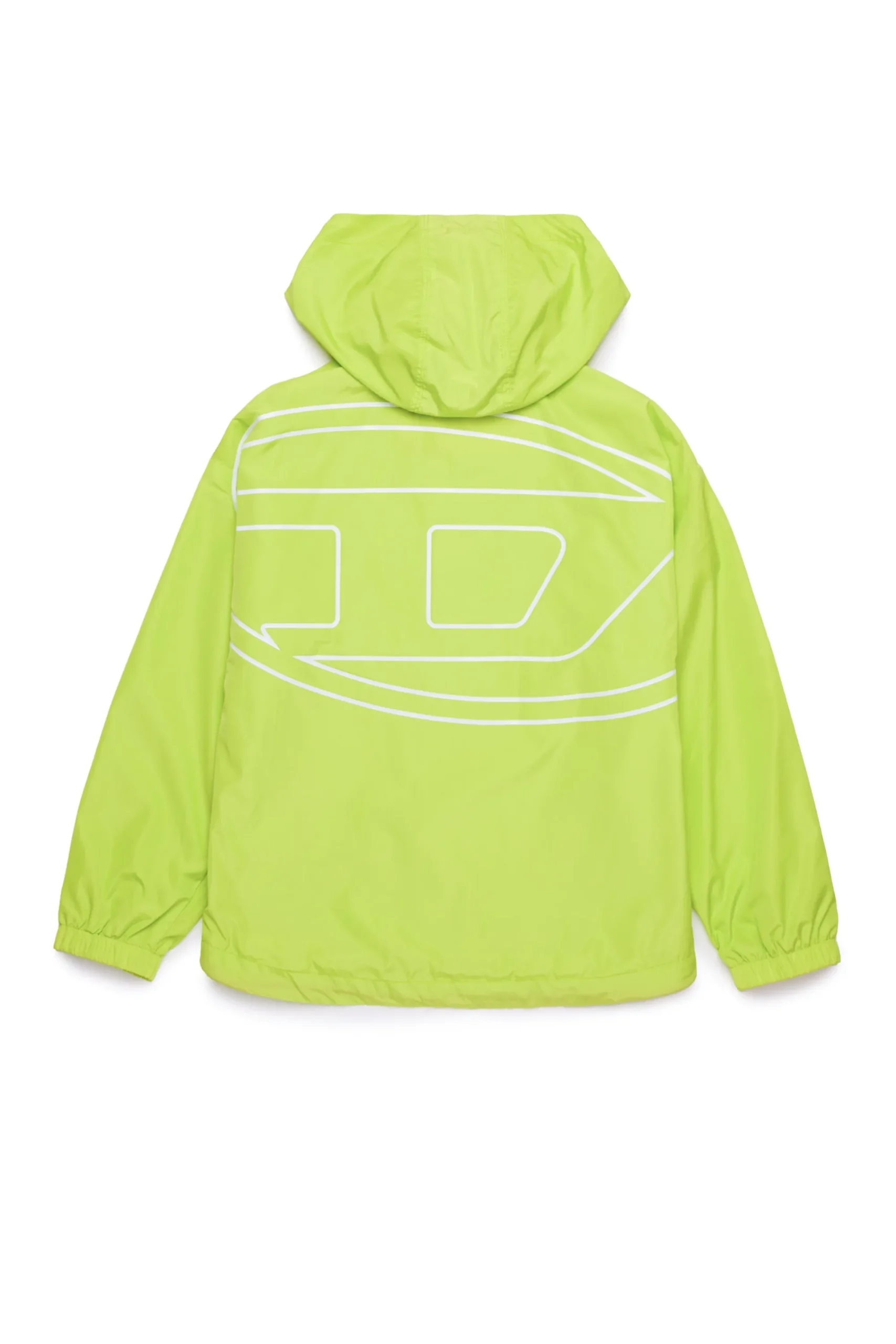 Oval D By Diesel | Oval D By Diesel>DIESEL Windbreaker jacket with maxi Oval D logo slime green