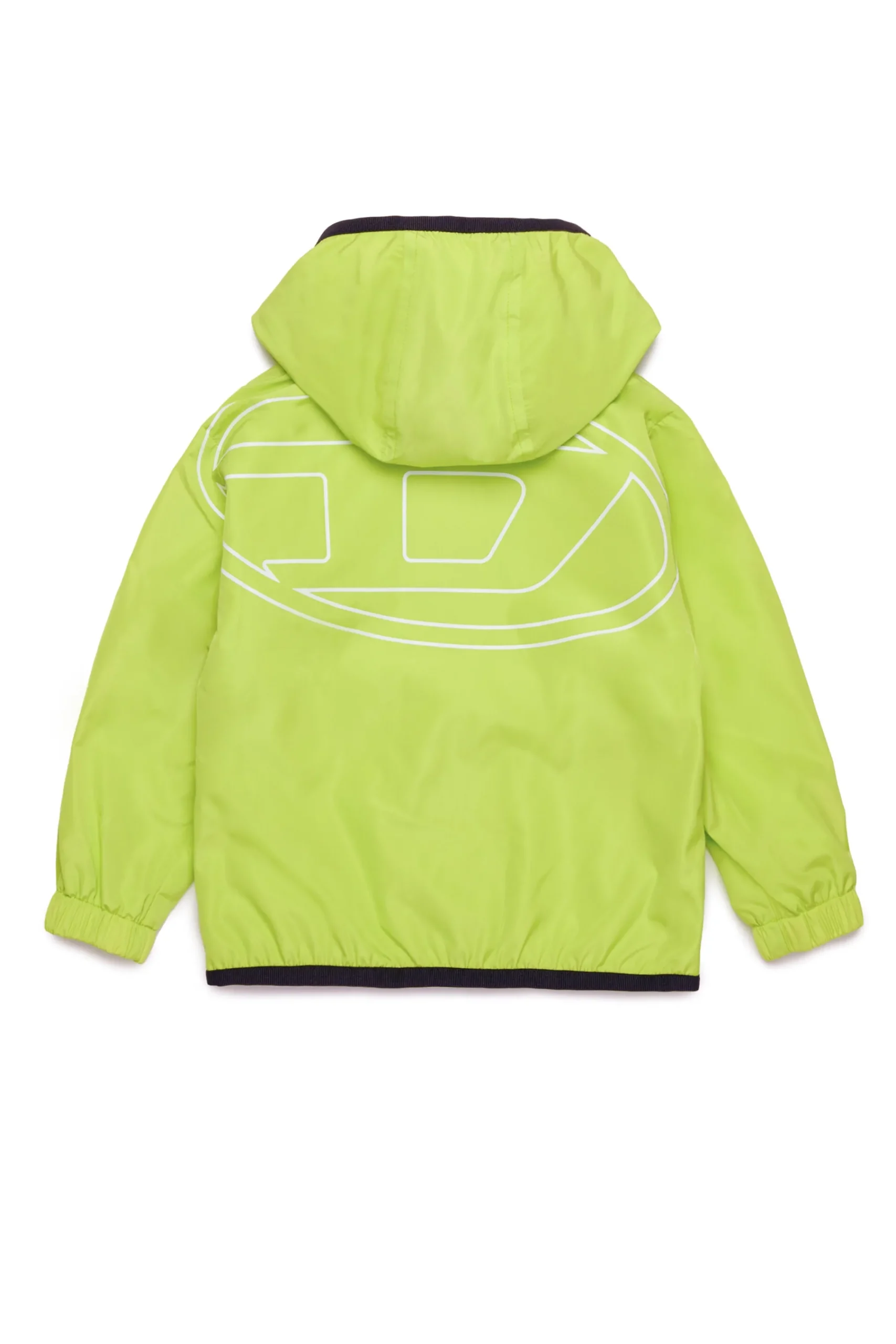 Jackets And Padded Jackets | Oval D By Diesel>DIESEL Windbreaker jacket with maxi Oval D logo slime green