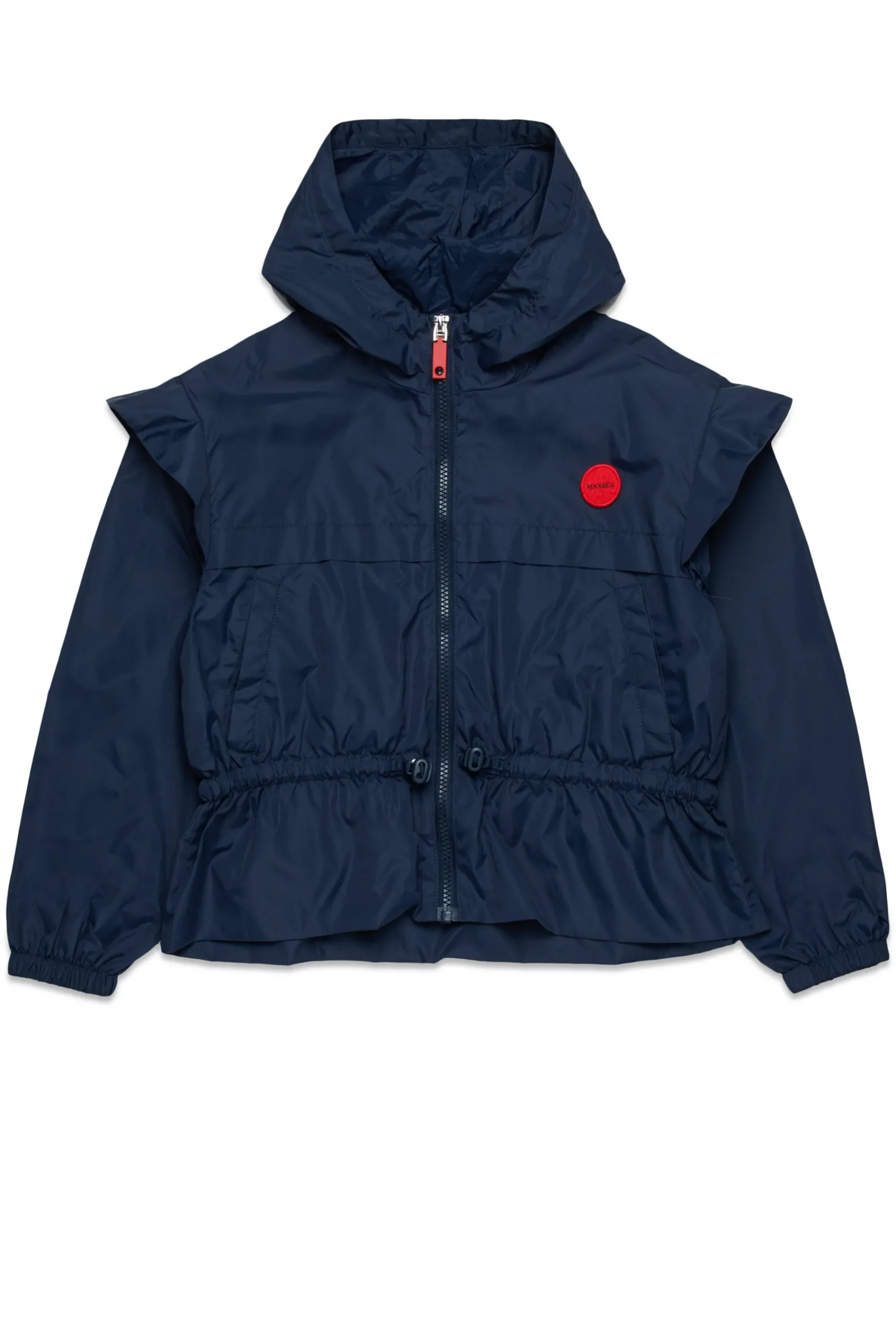 Jackets And Padded Jackets>MAX&Co. Windbreaker jacket with ruffles bluette