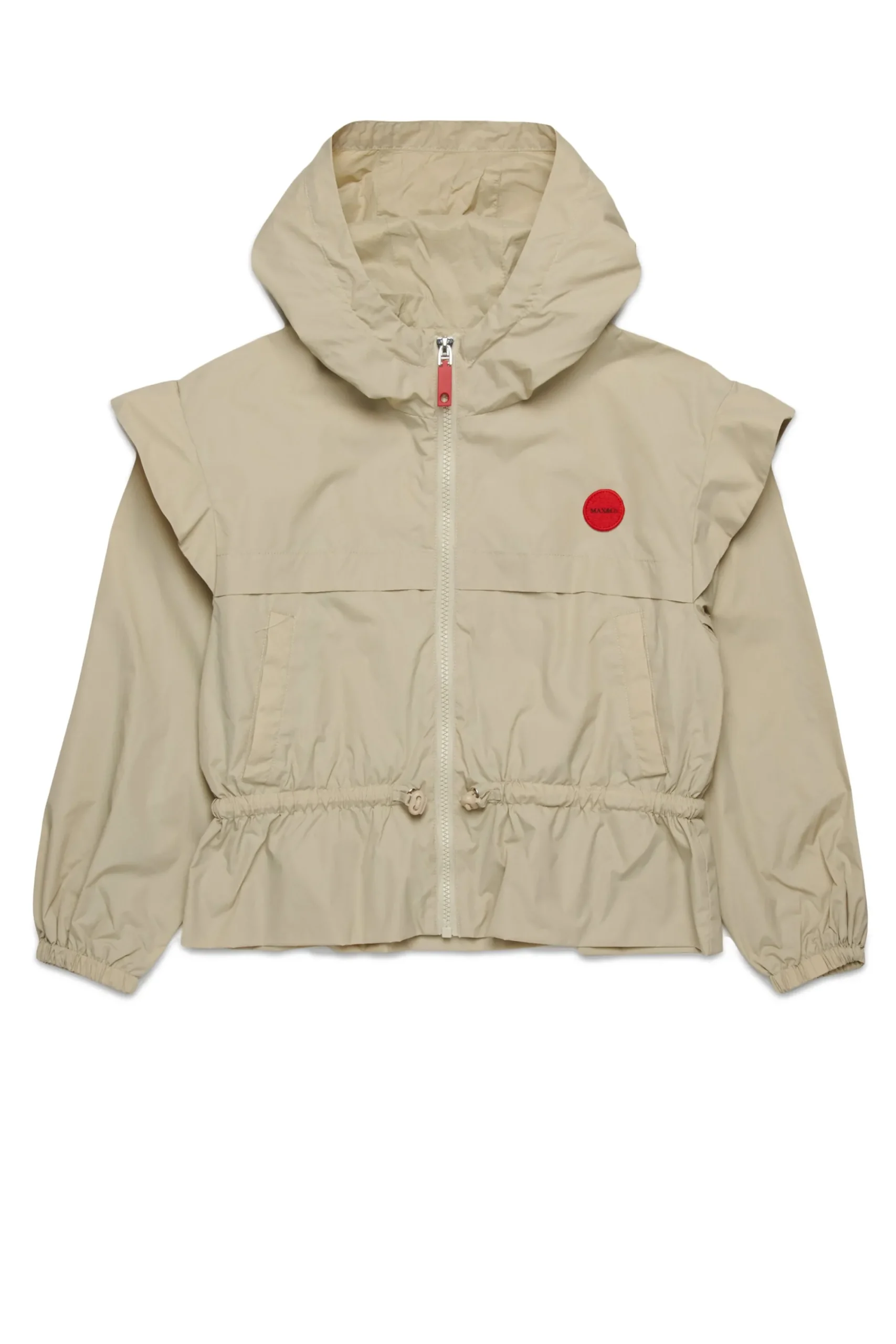 Jackets And Padded Jackets>MAX&Co. Windbreaker jacket with ruffles beige