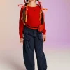 Knitwear>MAX&Co. Wool crew-neck pullover fiery red