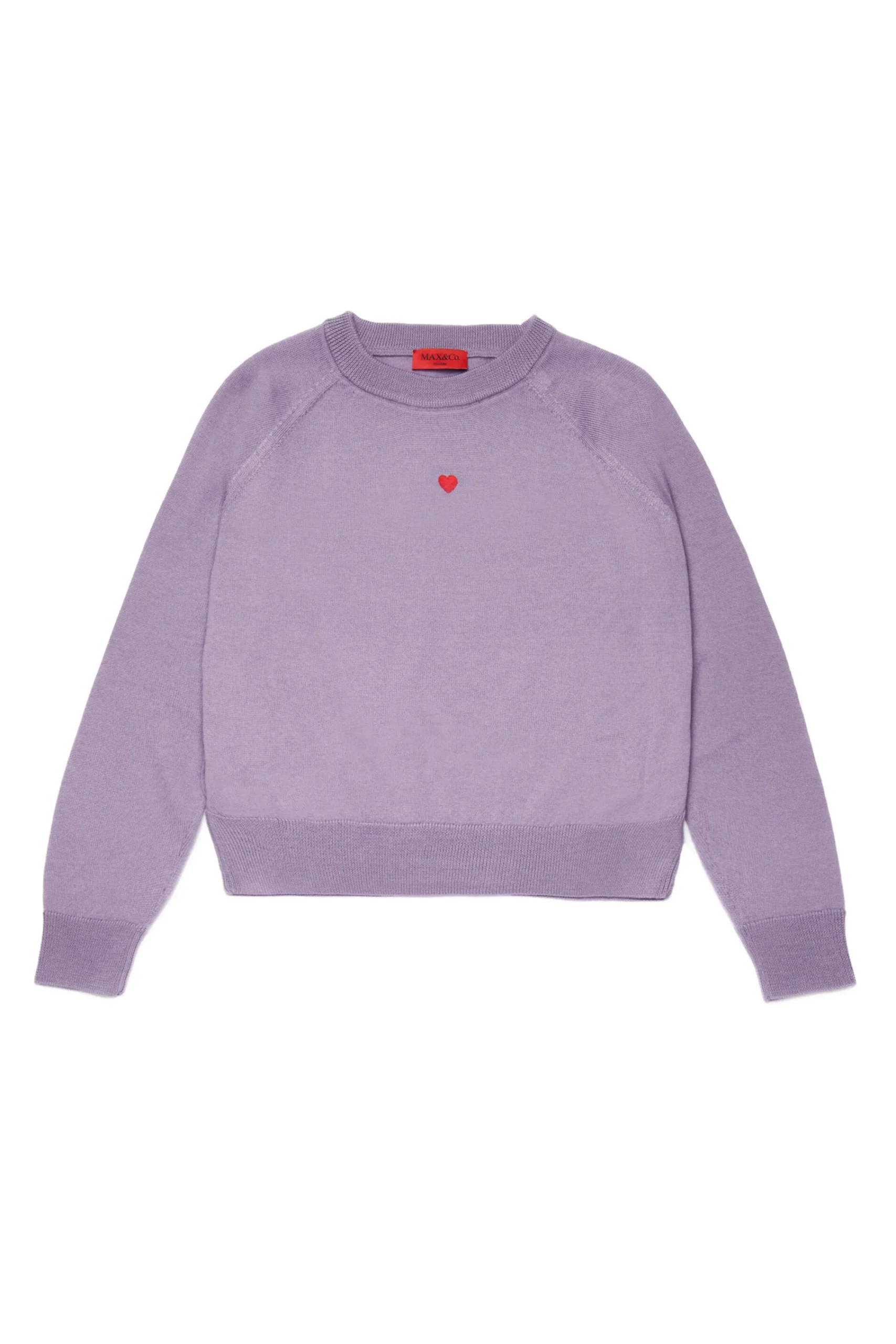 Knitwear>MAX&Co. Wool crew-neck pullover light lilac