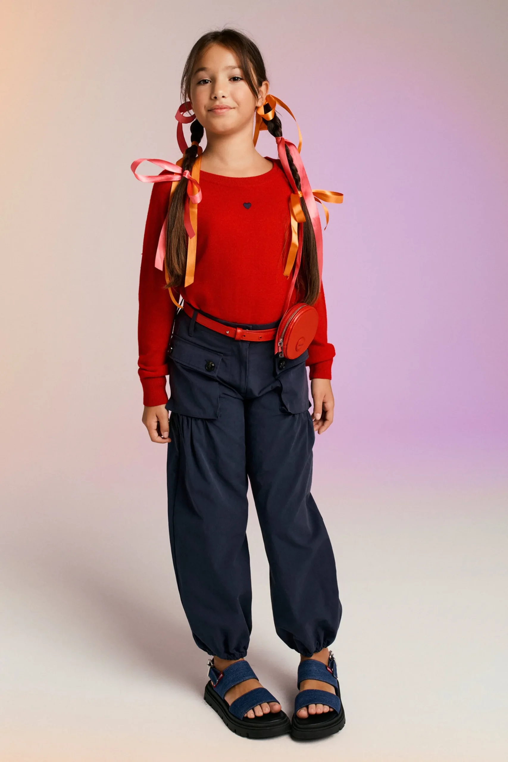 Knitwear>MAX&Co. Wool crew-neck pullover fiery red