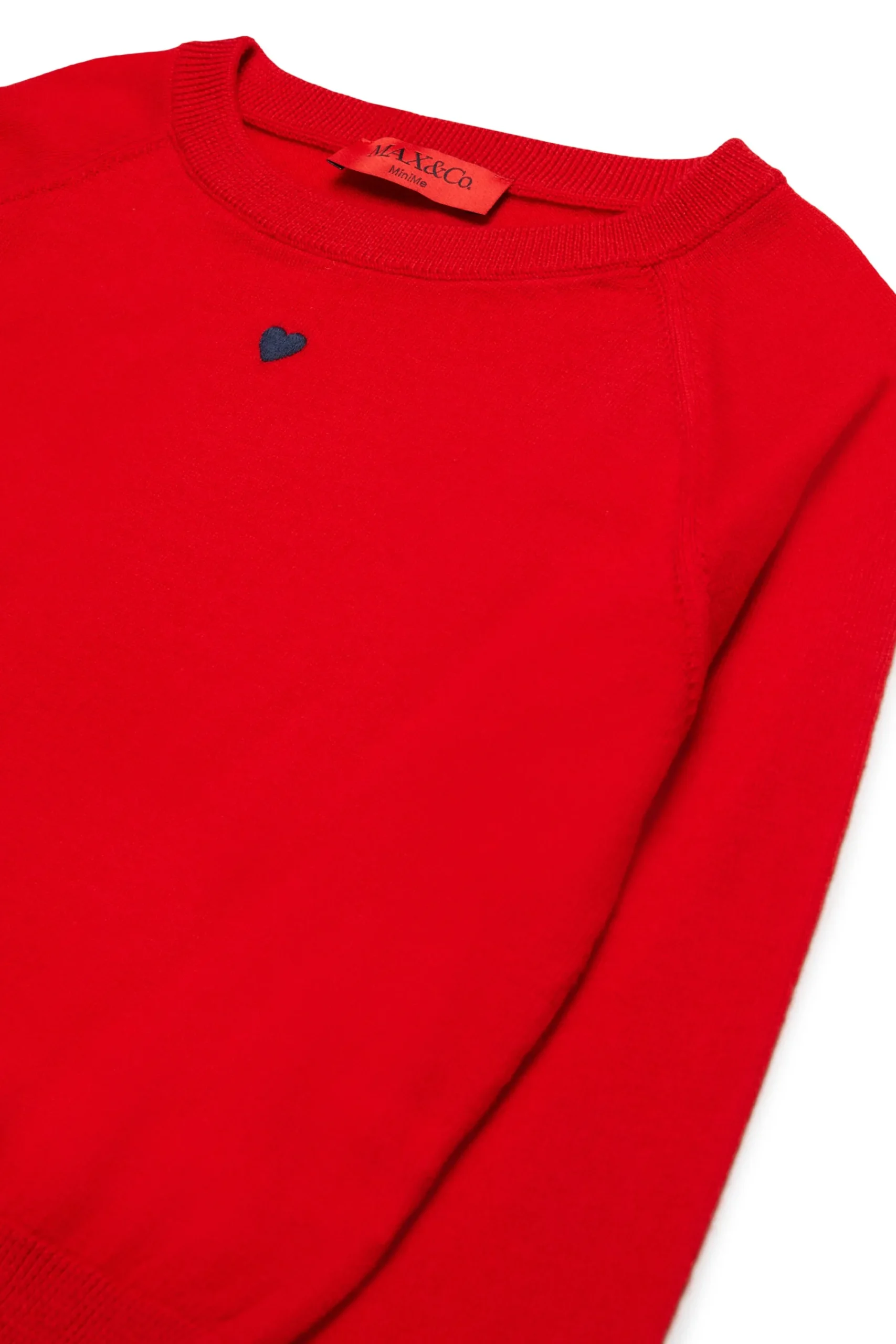 Knitwear>MAX&Co. Wool crew-neck pullover fiery red