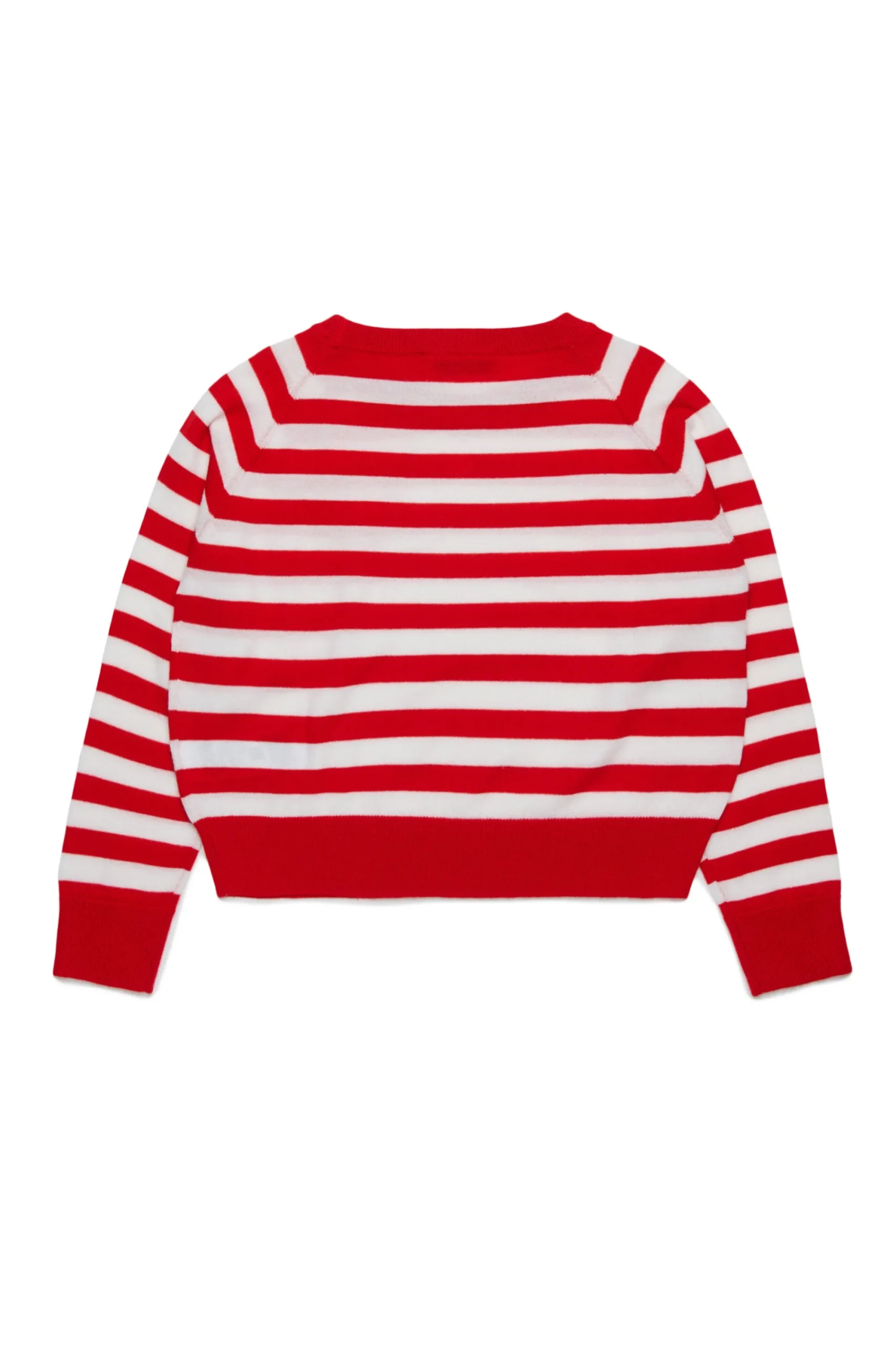 Knitwear>MAX&Co. Wool crew-neck pullover with stripes red