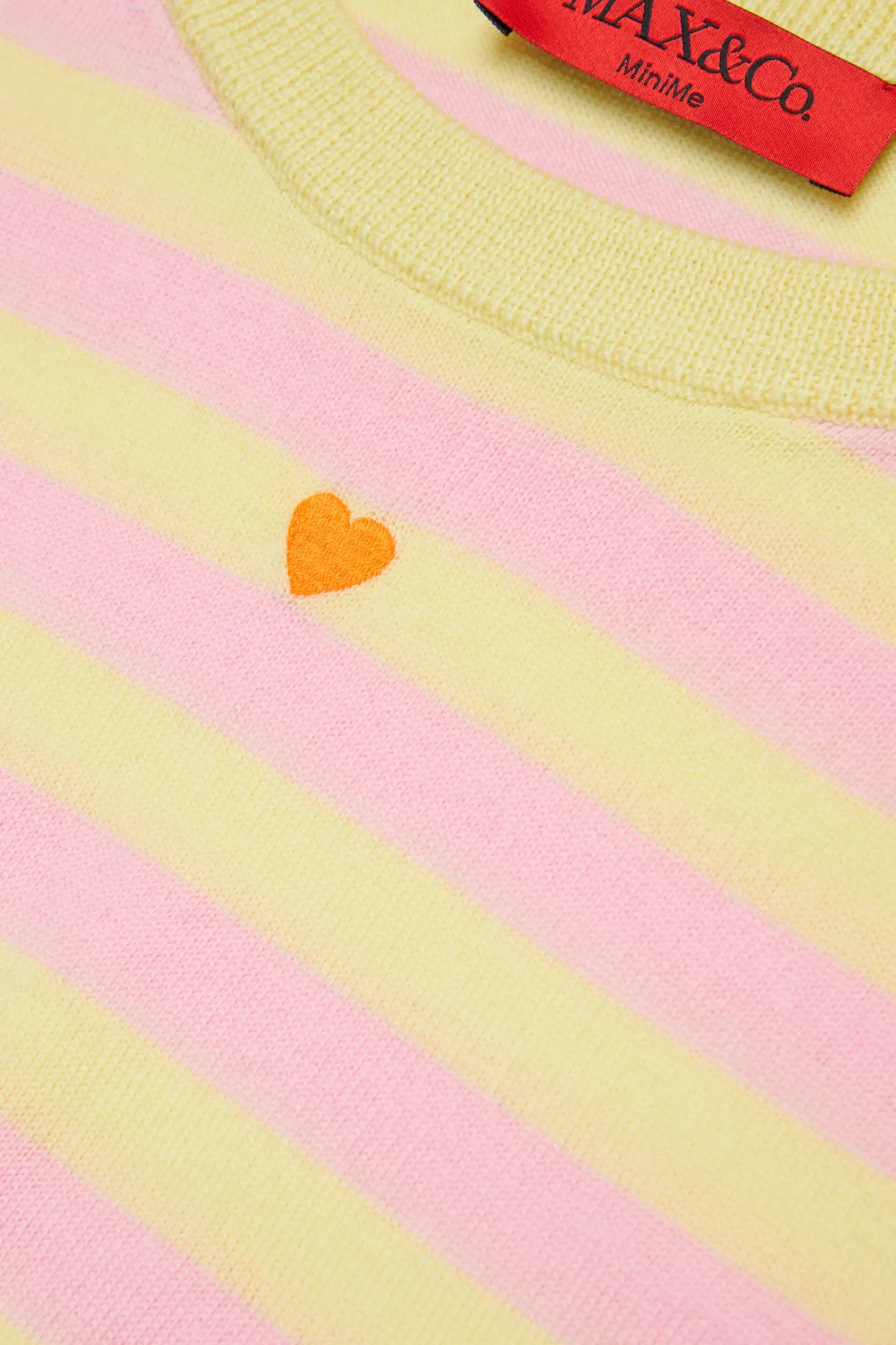 Knitwear>MAX&Co. Wool crew-neck pullover with stripes cream yellow