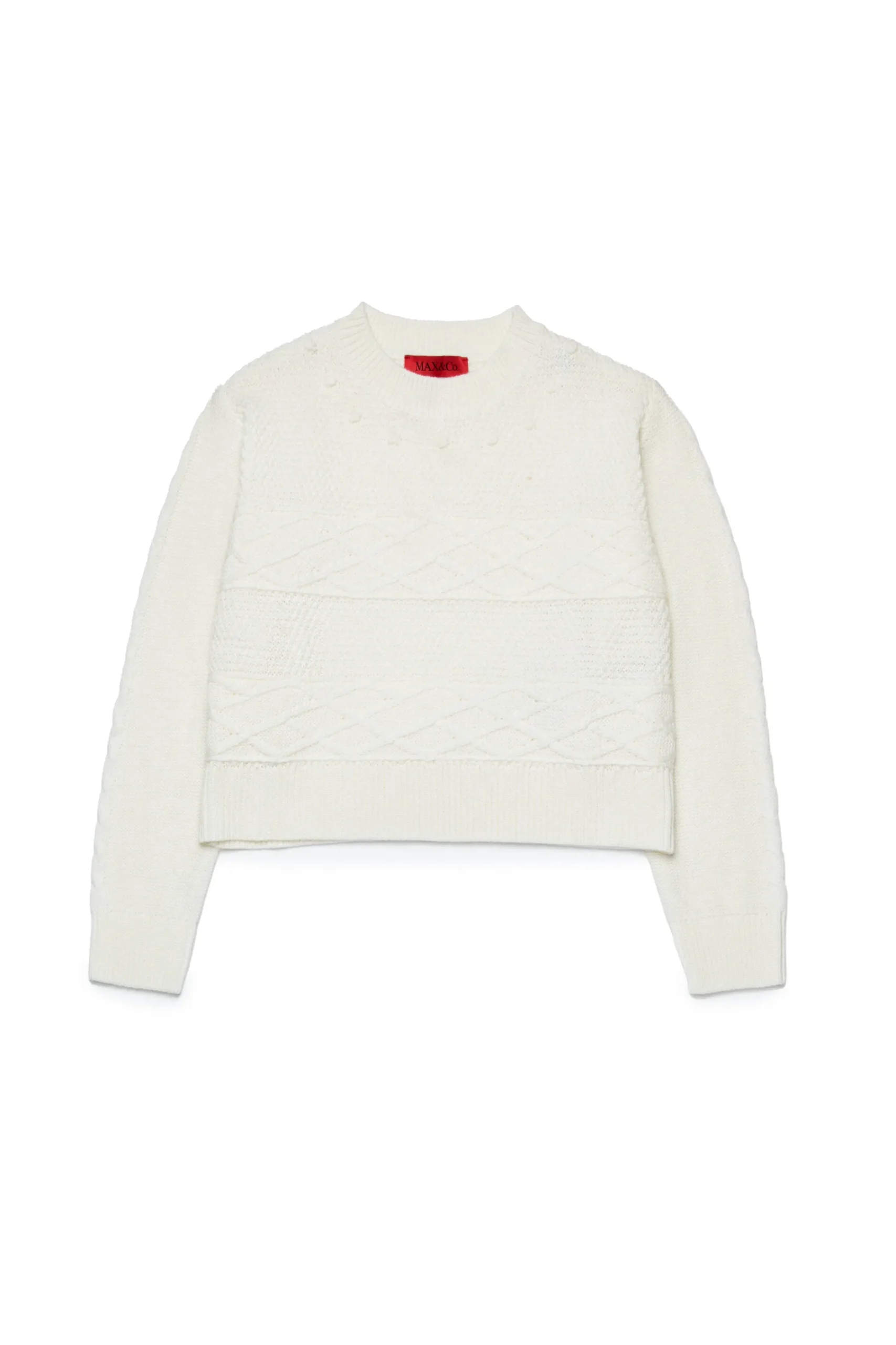 Knitwear>MAX&Co. Wool-blend pullover white