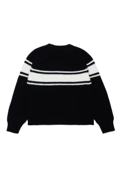 Knitwear | Knitwear>MARNI Wool-blend pullover with stripes black
