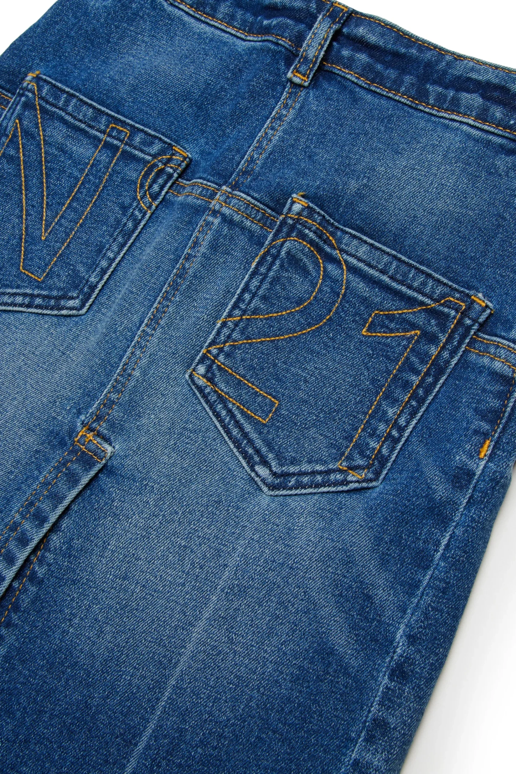 Skirts>N°21 Worn-effect denim skirt blue denim