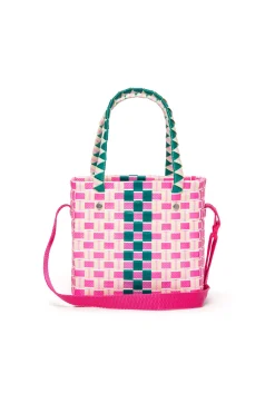 Bags And Backpacks>MARNI Woven Box Basket bag light pink