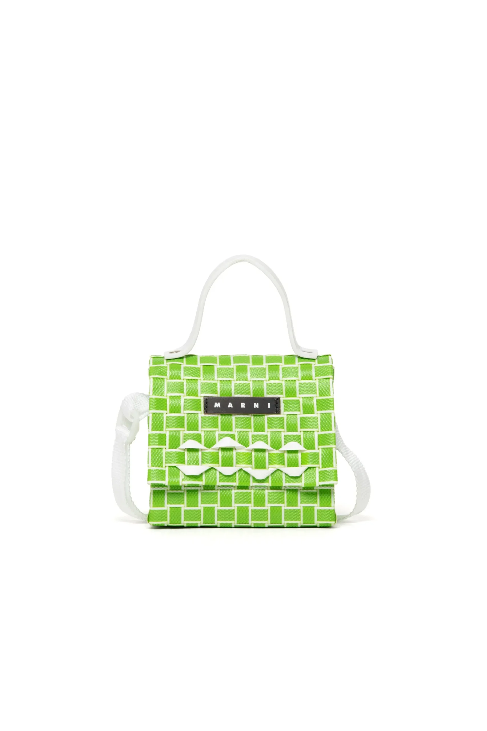 Bags And Backpacks>MARNI Woven Joy Micro bag apple green
