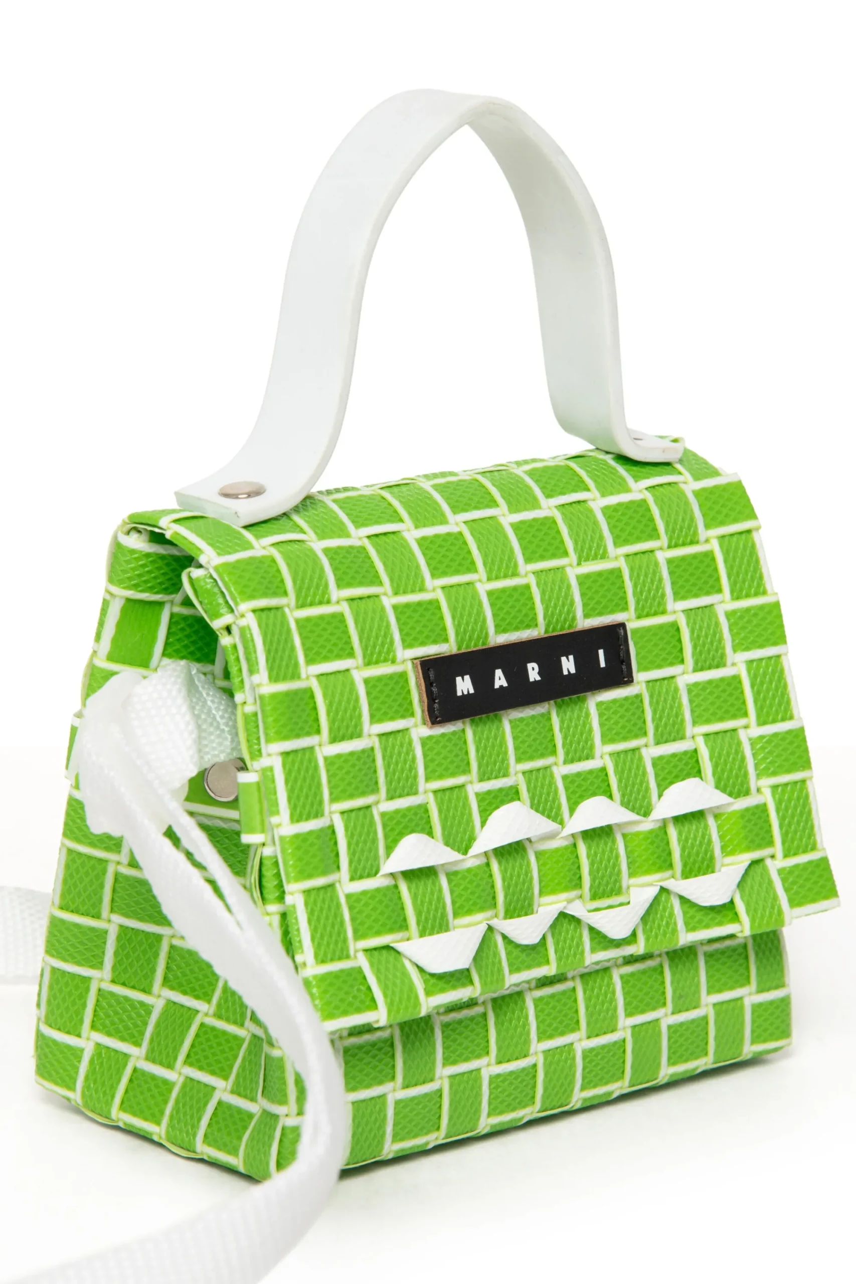 Bags And Backpacks>MARNI Woven Joy Micro bag apple green