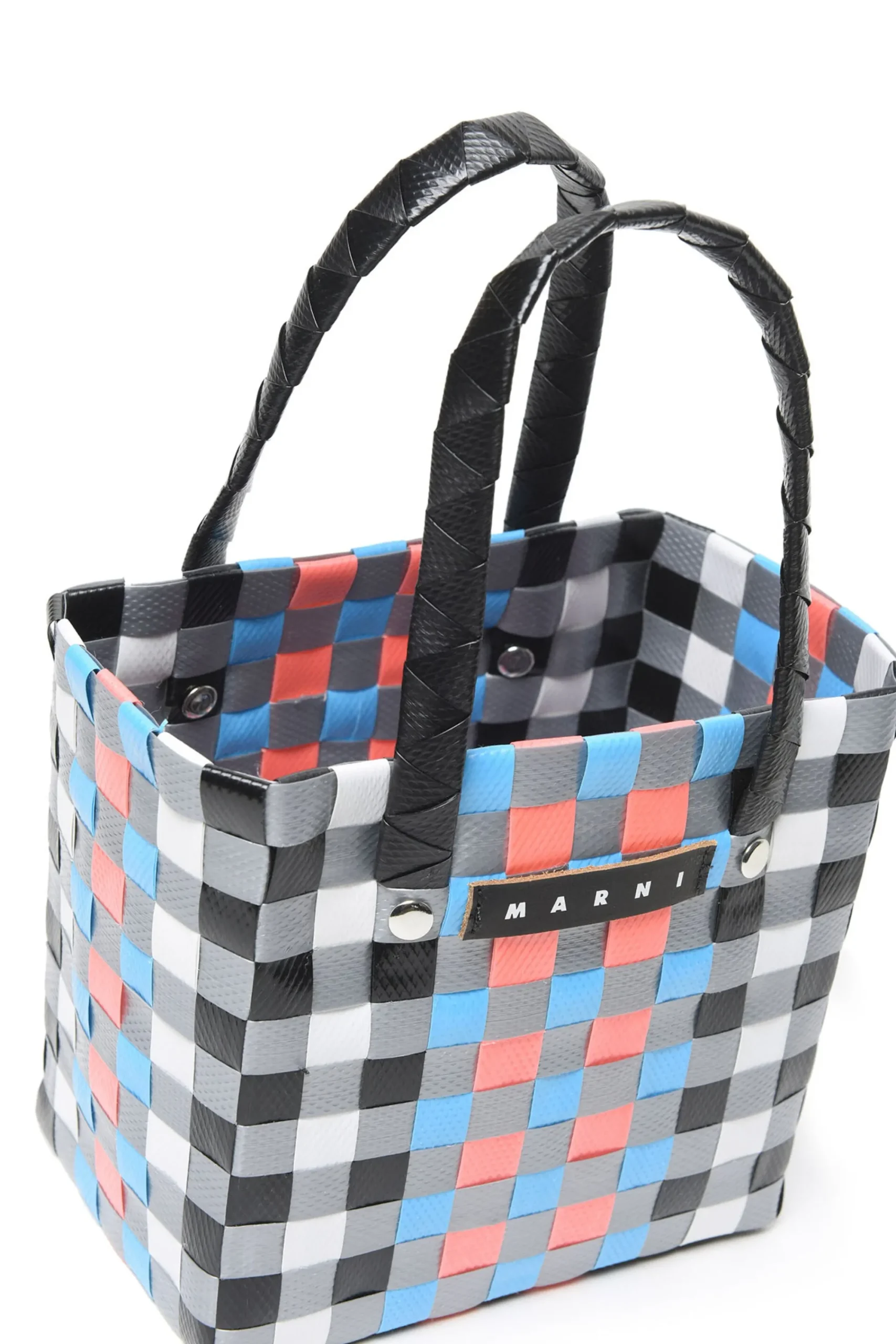 Bags And Backpacks>MARNI Woven Micro Basket bag black